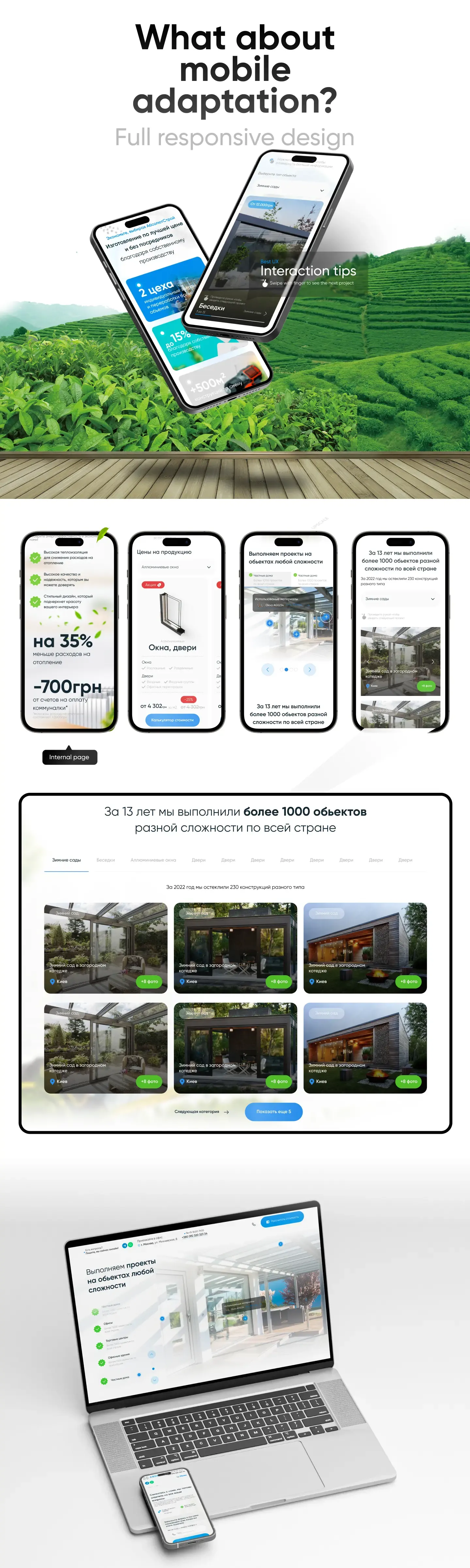 Multi-page website presentation
